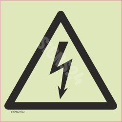 Luminiscējoša zīme Bīstami elektrība