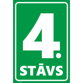 Kyltti Kerrosnumerointi - 4. kerros