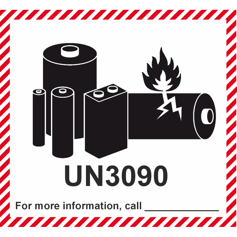 Zīme IATA litija bateriju marķēšanas / Lithium Battery Handling - UN 3090