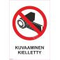 Ženklas Filmuoti draudžiama