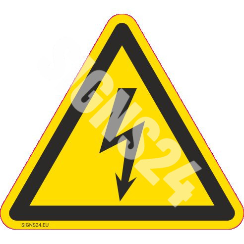 Bīstami, elektrība|Brīdinājuma zīmes|SIGNS24.eu|SIGNS24.EU