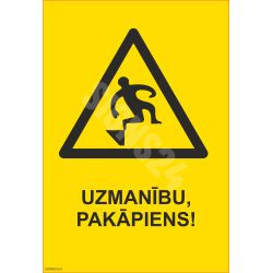 Hoiatusmärgid Ettevaatust, aste! 6 - SIGNS24.eu 