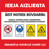 Apsaugos plakatai, statybinės lentos