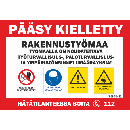 Turvajulisteet, rakennuslevyt