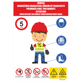 Saugos plakatas SIGNSmen įvairioms pramonės šakoms