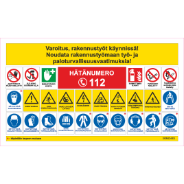 Turvajulisteet, rakennuslevyt