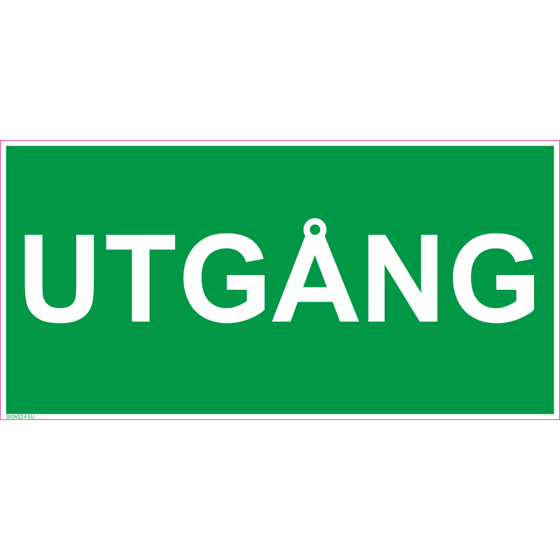 Skylt UTGÅNG Skylt UTGÅNG