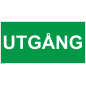 Skylt UTGÅNG Skylt UTGÅNG
