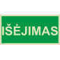 Liuminescencinis ženklas IŠĖJIMAS