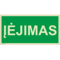 Liuminescencinis ženklas ĮĖJIMAS