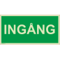 Efterlysande skylt INGÅNG