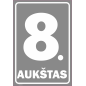 Ženklas Aukštų numeracija – 8 aukštas