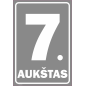 Ženklas Aukštų numeracija – 7 aukštas