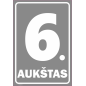 Ženklas Aukštų numeracija – 6 aukštas