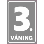 Skylt Våningsnumrering - 3 våning Skylt Våningsnumrering - 3 våning