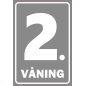 Skylt Våningsnumrering - 2 våning