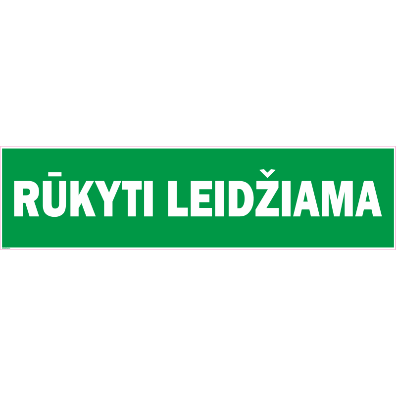 Ženklas Rūkyti leidžiama