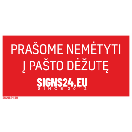 Ženklas Prašome išvalyti!