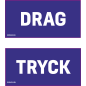 Skylt för dörr Drag / Tryck