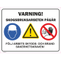 Skylt OBS! Skogsbruksarbeten pågår