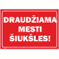 Ženklas Draudžiama mesti šiukšles
