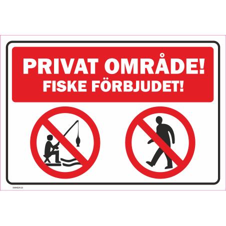 Privat område skylt